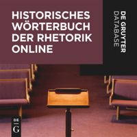 Historisches Wörterbuch der Rhetorik Online