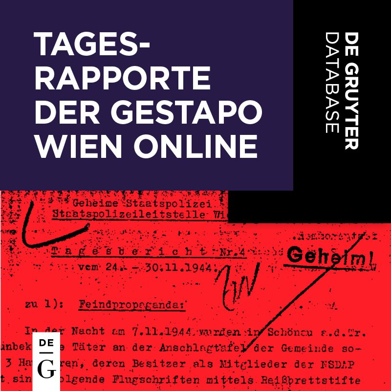 database: Tagesrapporte der Gestapo Wien Online