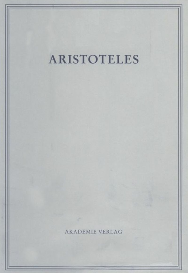 book: BAND 14/III Parva Naturalia III