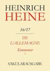 book: BAND 16/17 K1 De l'Allemagne. Kommentar. Teilband I