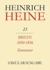 book: BAND 23 Briefe 1850-1856. Kommentar