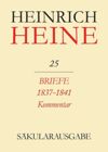 book: BAND 25 K Briefe an Heine 1837-1841. Kommentar
