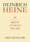 book: BAND 27 Briefe an Heine 1852-1856