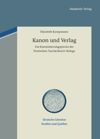 book: Kanon und Verlag