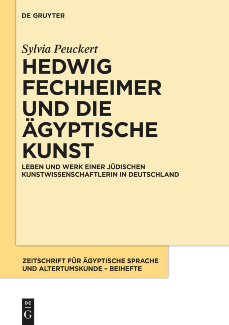 book: Hedwig Fechheimer und die ägyptische Kunst