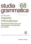 book: BAND 68 Implizite Informationen