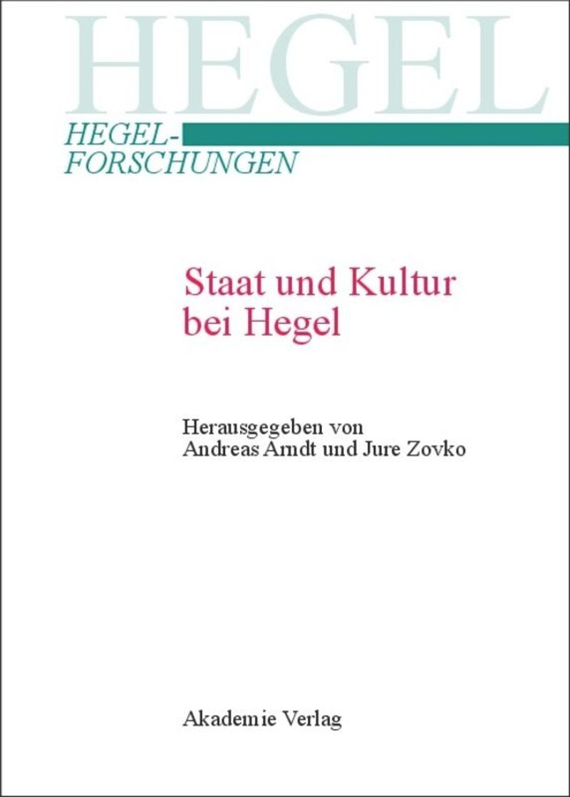 book: Staat und Kultur bei Hegel