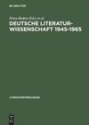 book: Deutsche Literaturwissenschaft 1945–1965