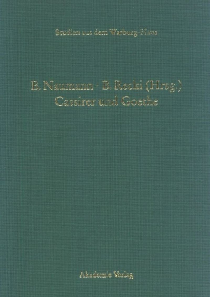 book: Cassirer und Goethe