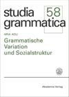 book: Grammatische Variation und Sozialstruktur