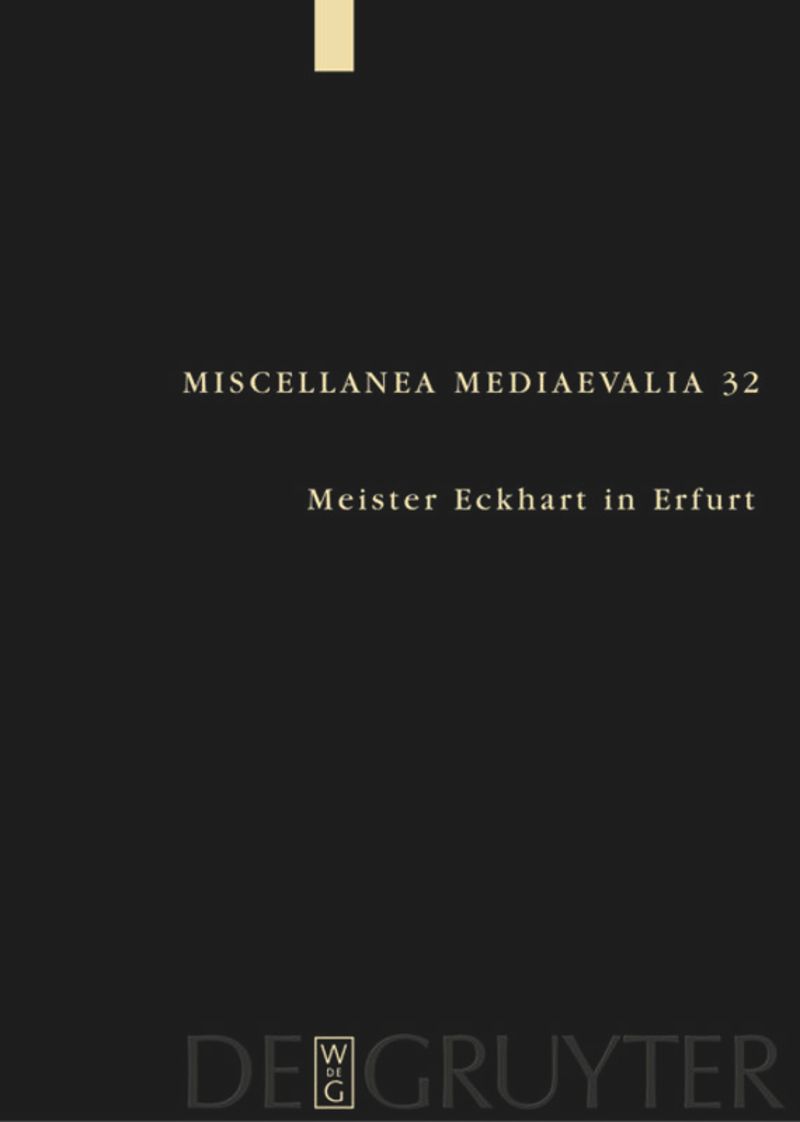 book: Meister Eckhart in Erfurt