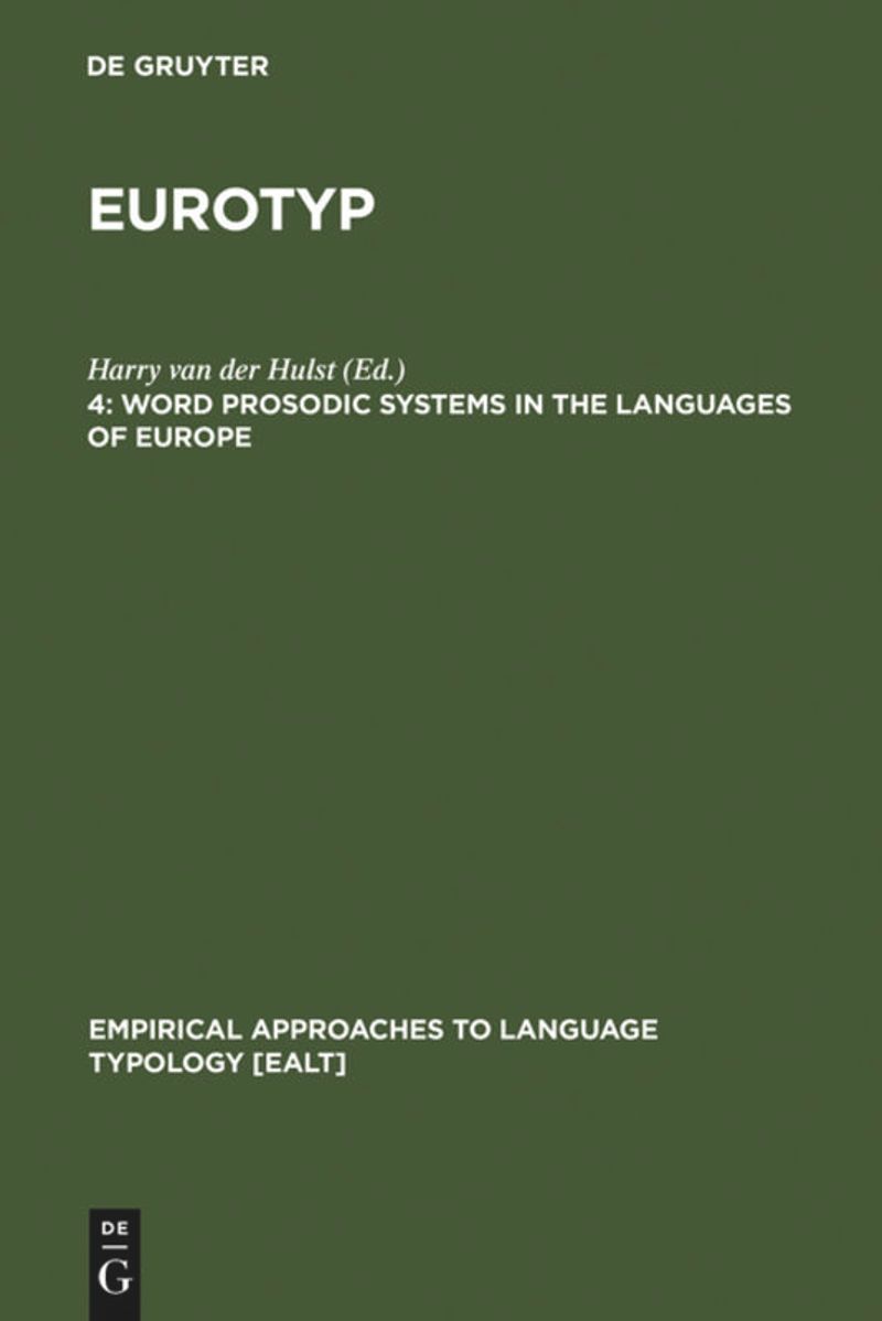 book: 4 Word Prosodic Systems in the Languages of Europe