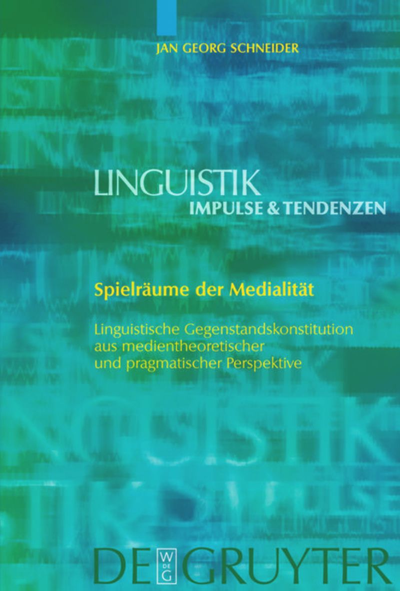 book: Spielräume der Medialität