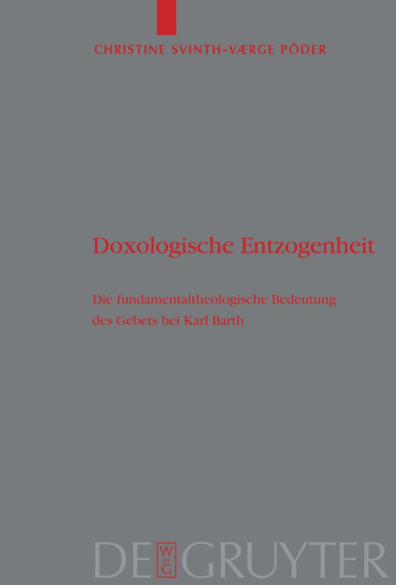 book: Doxologische Entzogenheit