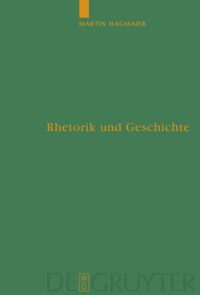 book: Rhetorik und Geschichte
