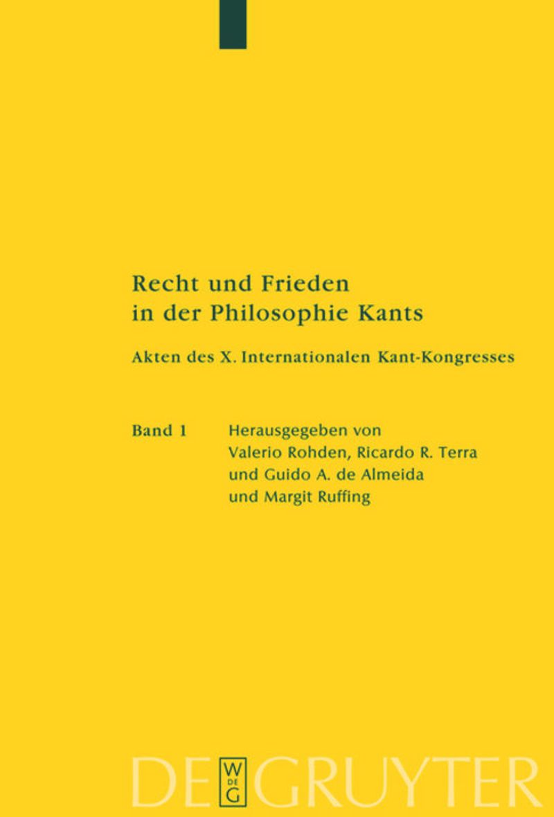 book: Recht und Frieden in der Philosophie Kants