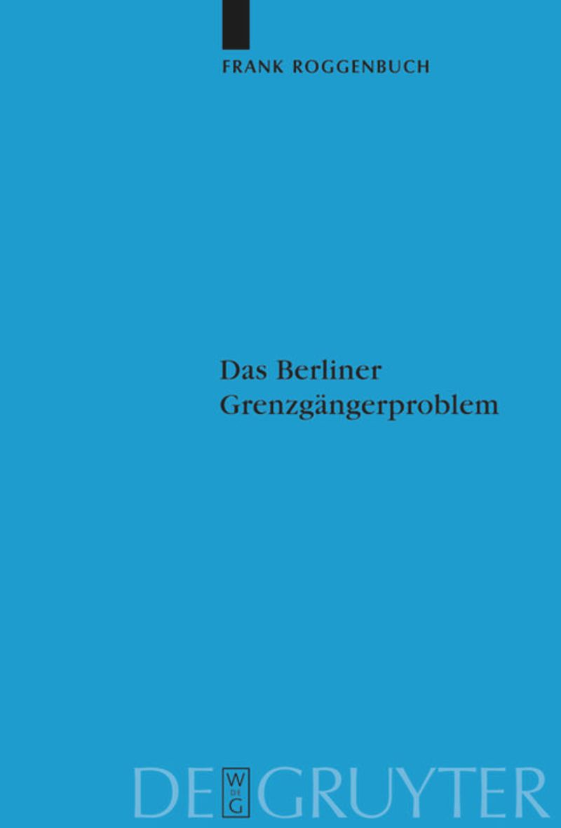 book: Das Berliner Grenzgängerproblem