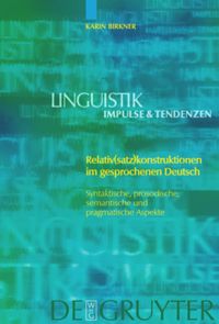 book: Relativ(satz)konstruktionen im gesprochenen Deutsch