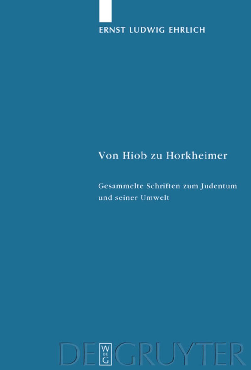 book: Von Hiob zu Horkheimer