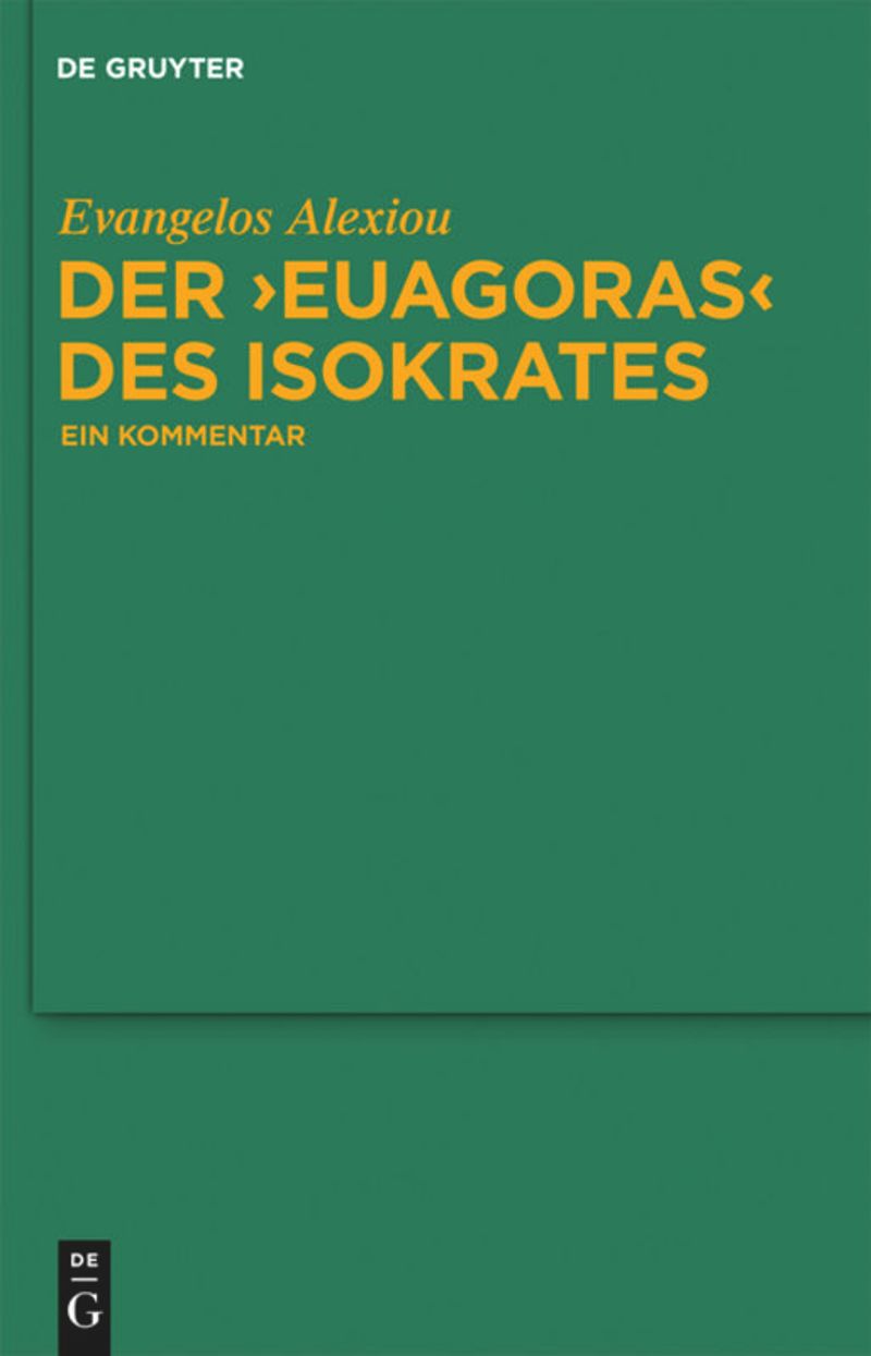 book: Der "Euagoras" des Isokrates