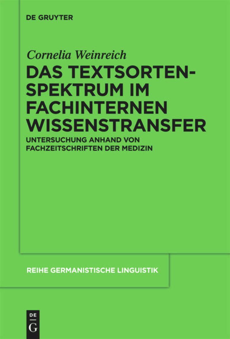 book: Das Textsortenspektrum im fachinternen Wissenstransfer
