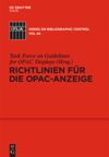 book: Richtlinien für die OPAC-Anzeige