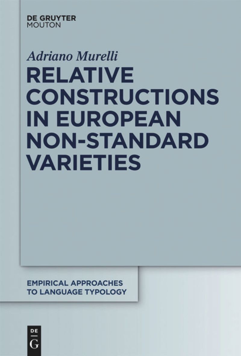 book: Relative Constructions in European Non-Standard Varieties