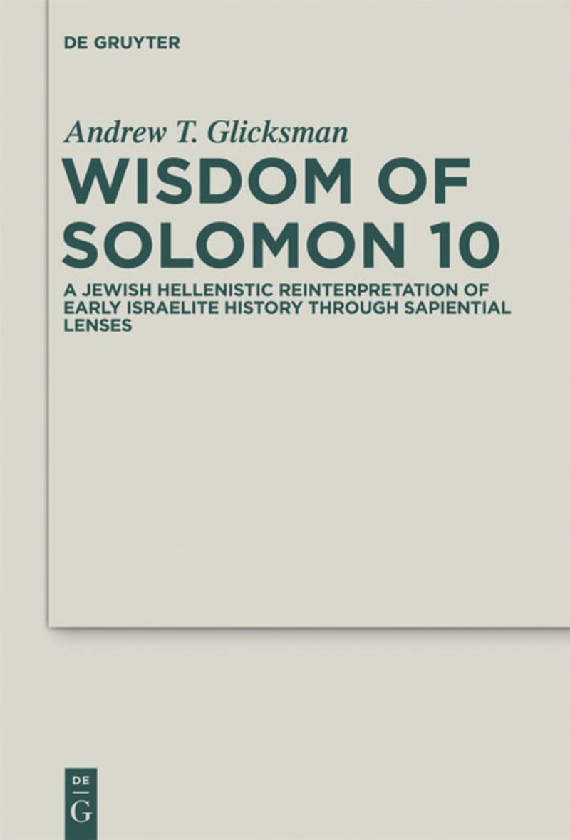 book: Wisdom of Solomon 10
