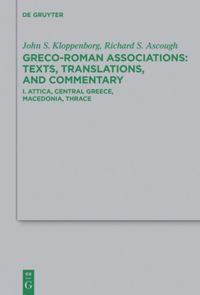book: Volume I Attica, Central Greece, Macedonia, Thrace