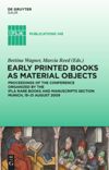 book: Early Printed Books as Material Objects