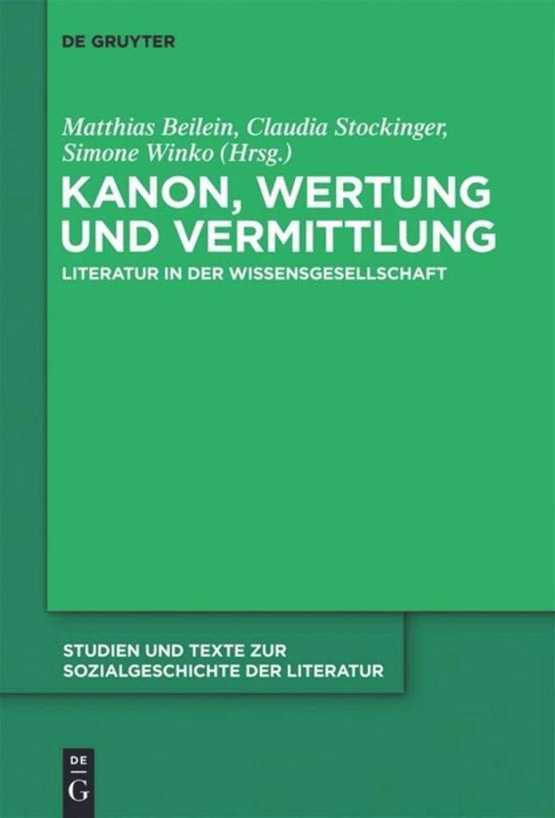 book: Kanon, Wertung und Vermittlung