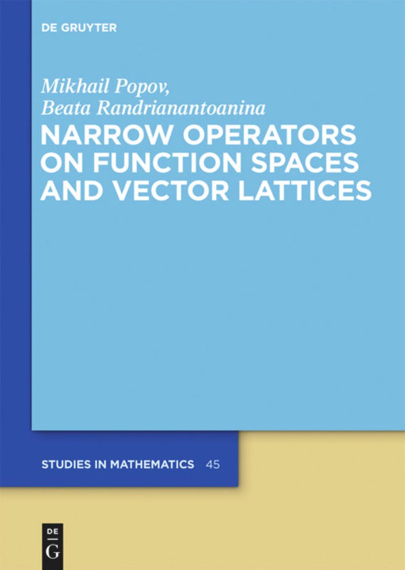 book: Narrow Operators on Function Spaces and Vector Lattices