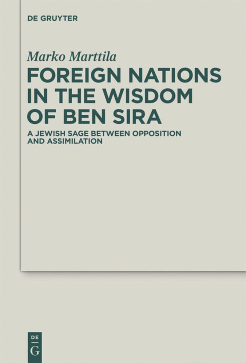 book: Foreign Nations in the Wisdom of Ben Sira