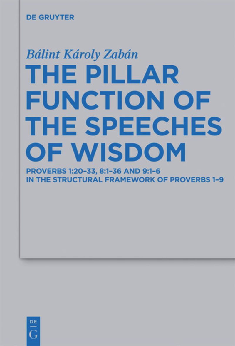 book: The Pillar Function of the Speeches of Wisdom