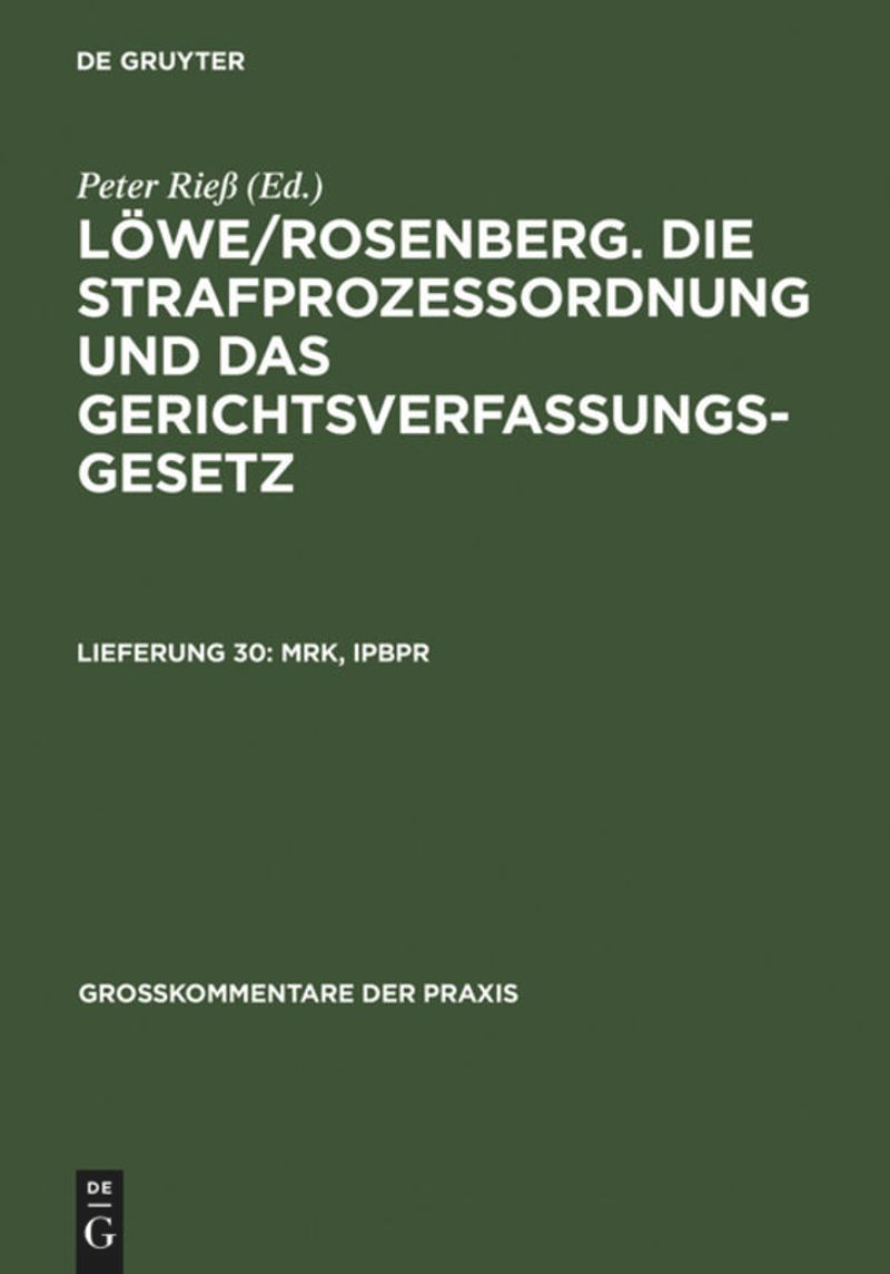 book: Lieferung 30 MRK, IPBPR