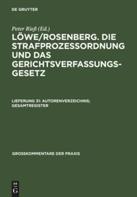 book: Lieferung 31 Autorenverzeichnis; Gesamtregister