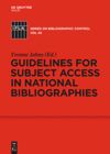 book: Guidelines for Subject Access in National Bibliographies