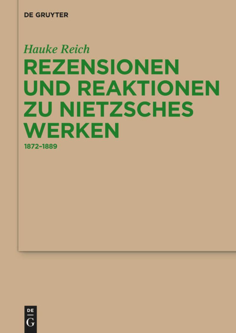 book: Rezensionen und Reaktionen zu Nietzsches Werken