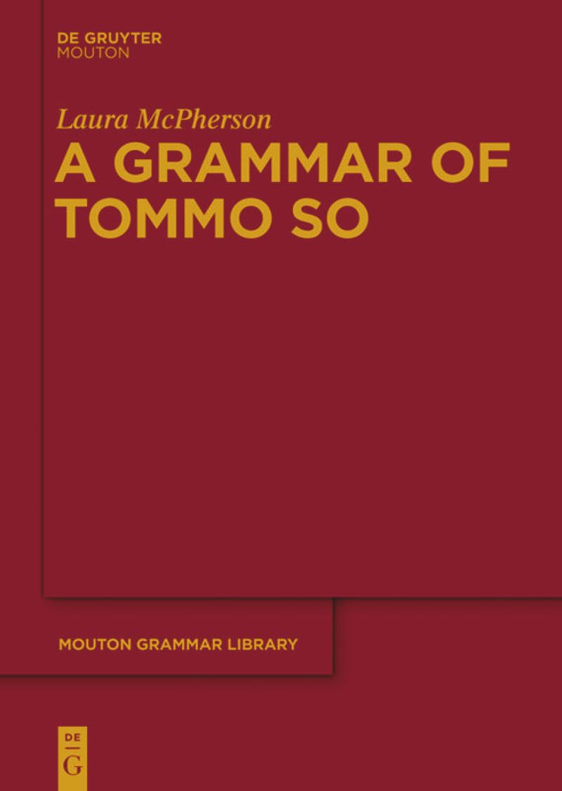 book: A Grammar of Tommo So