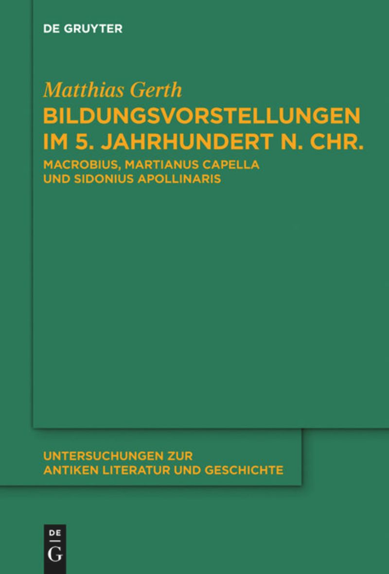 book: Bildungsvorstellungen im 5. Jahrhundert n. Chr.