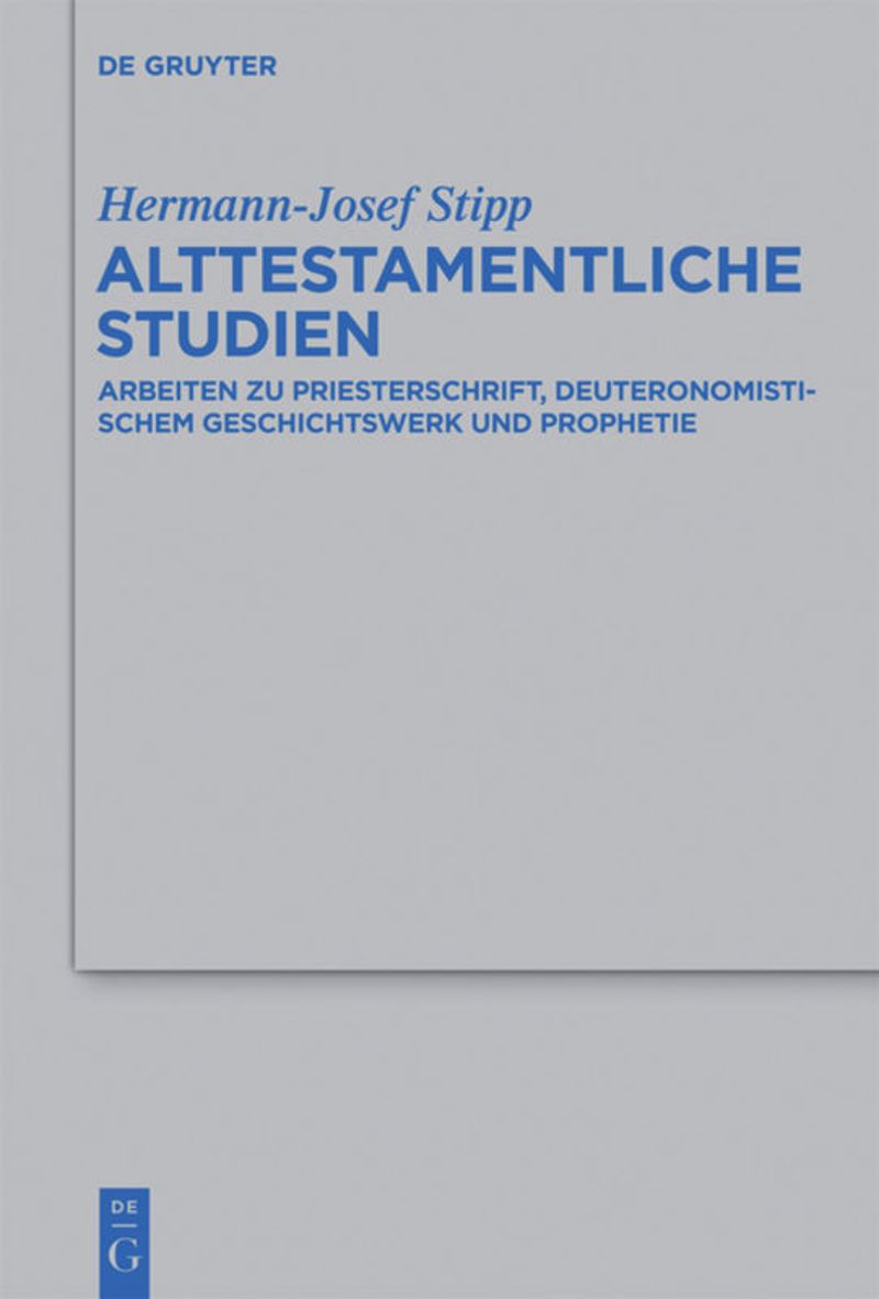 book: Alttestamentliche Studien