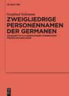 book: Zweigliedrige Personennamen der Germanen