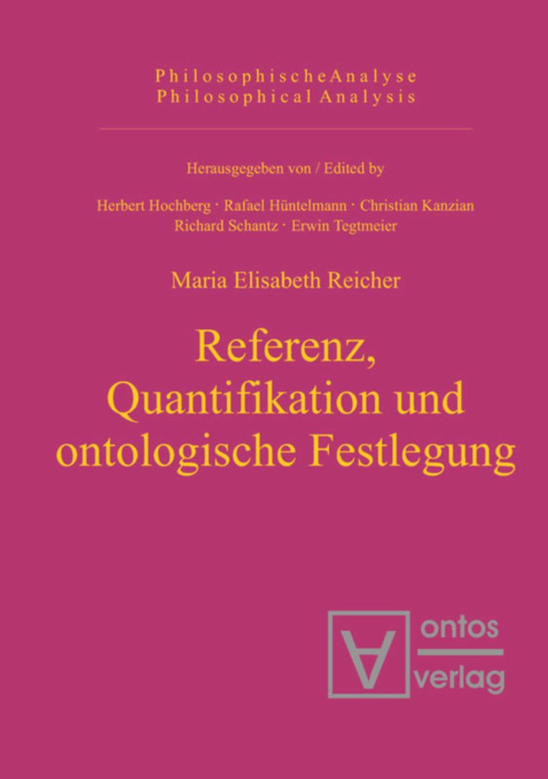 book: Referenz, Quantifikation und ontologische Festlegung
