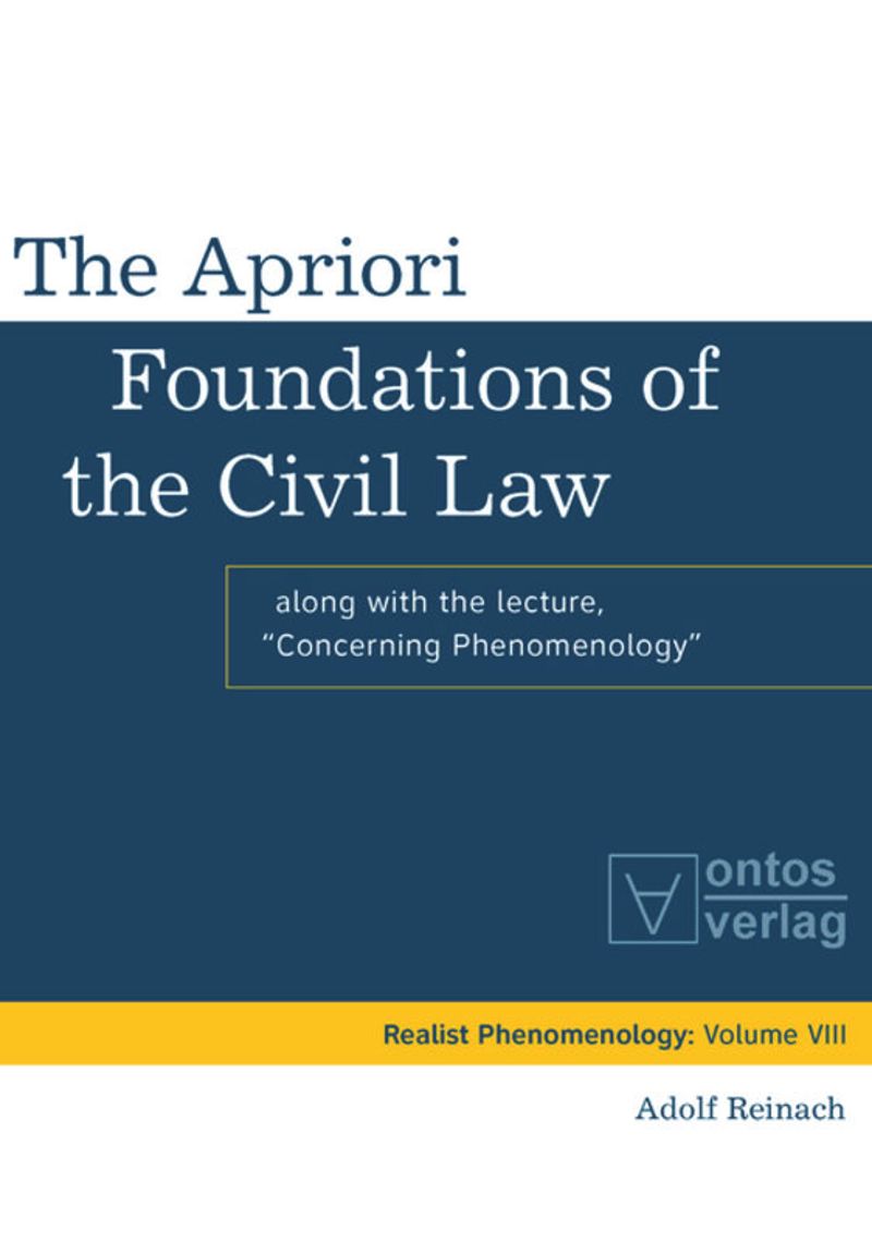 book: The Apriori Foundations of the Civil Law