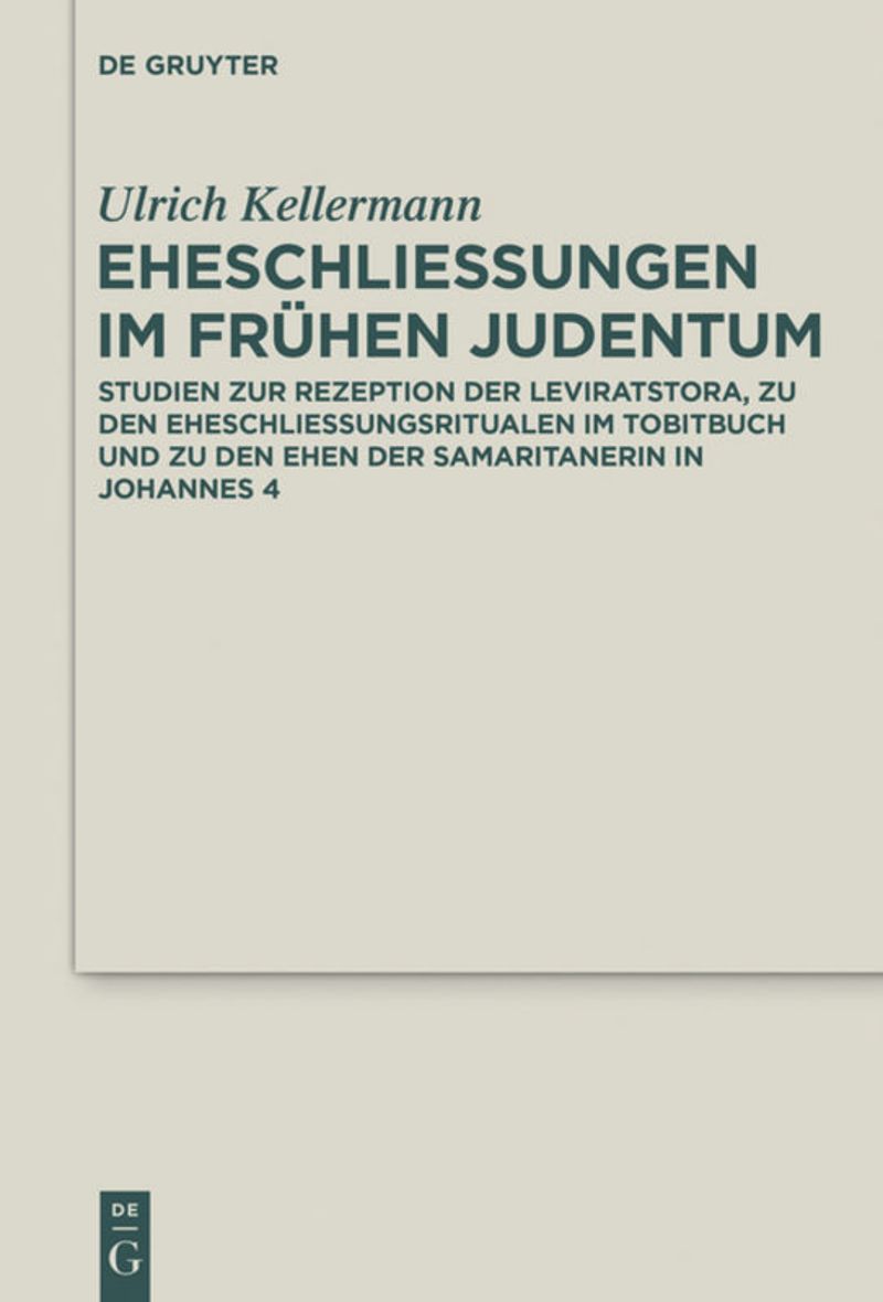 book: Eheschließungen im frühen Judentum