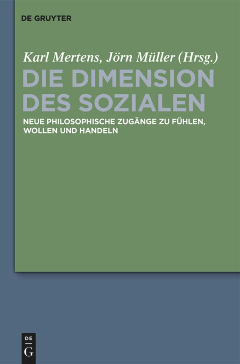 book: Die Dimension des Sozialen