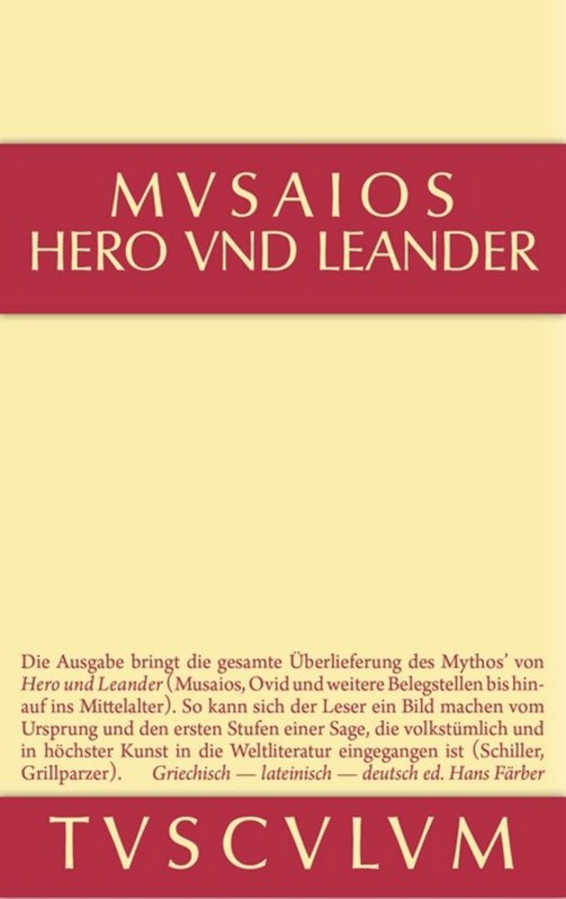 book: Hero und Leander und die weiteren antiken Zeugnisse