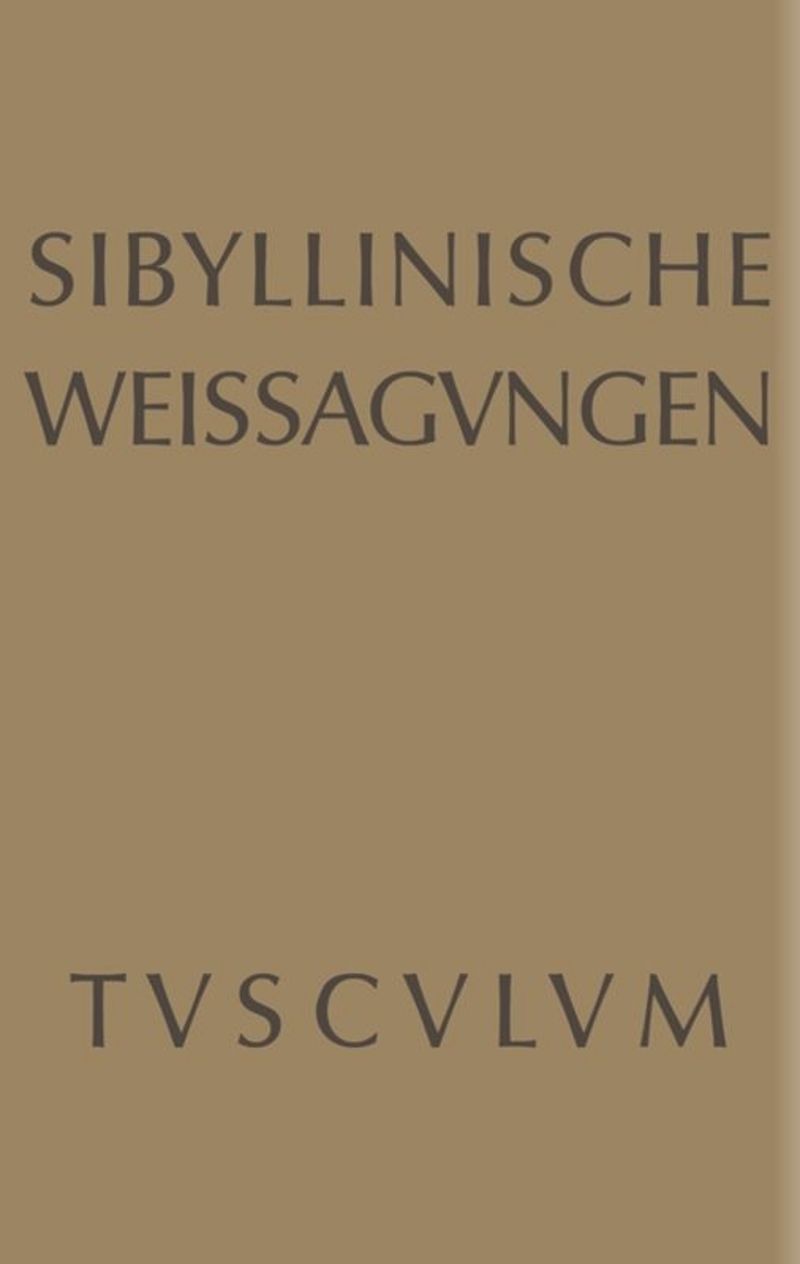 book: Sibyllinische Weissagungen