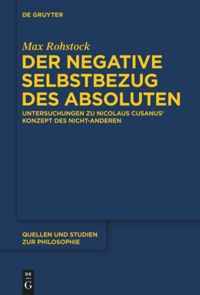 book: Der negative Selbstbezug des Absoluten
