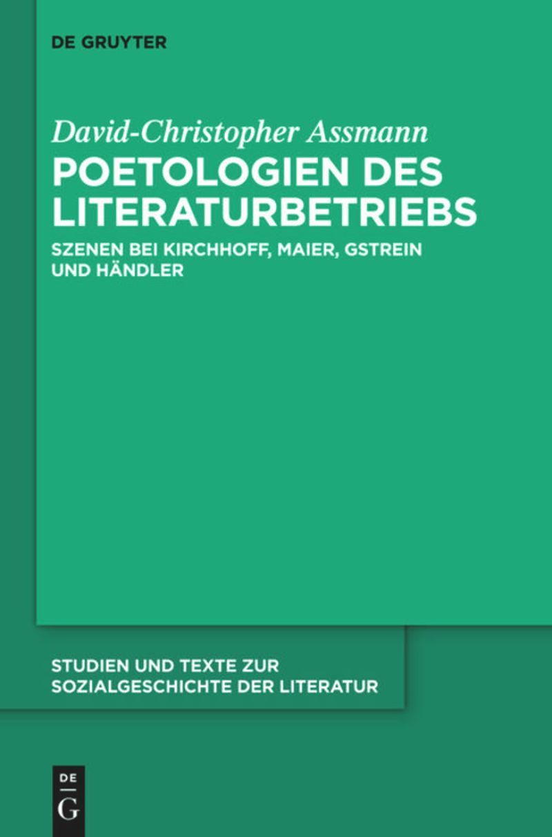 book: Poetologien des Literaturbetriebs